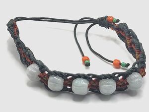 Woven Corded Jaded Bracelet Slide Knot 6-10in